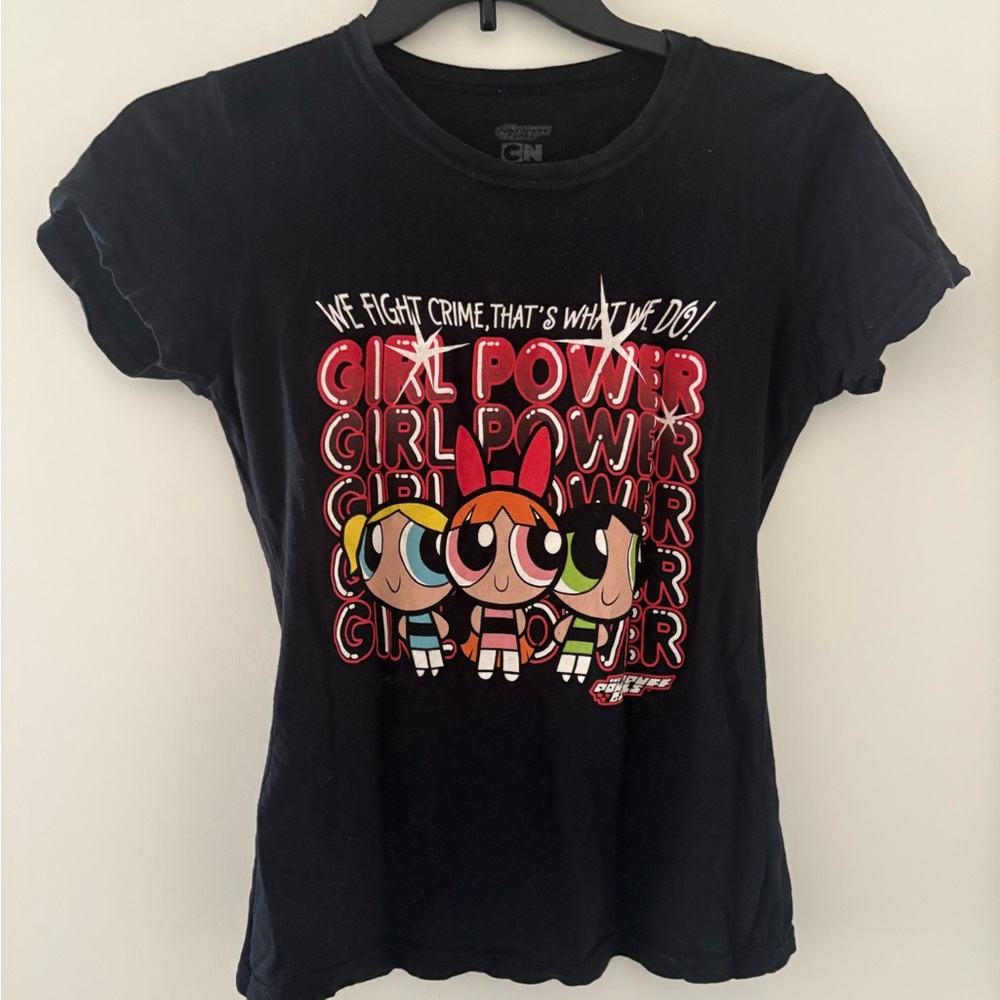 Powerpuff Girls Cartoon Network Black Graphic Tee